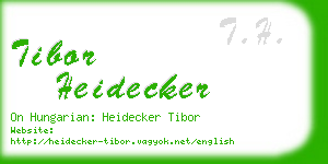 tibor heidecker business card